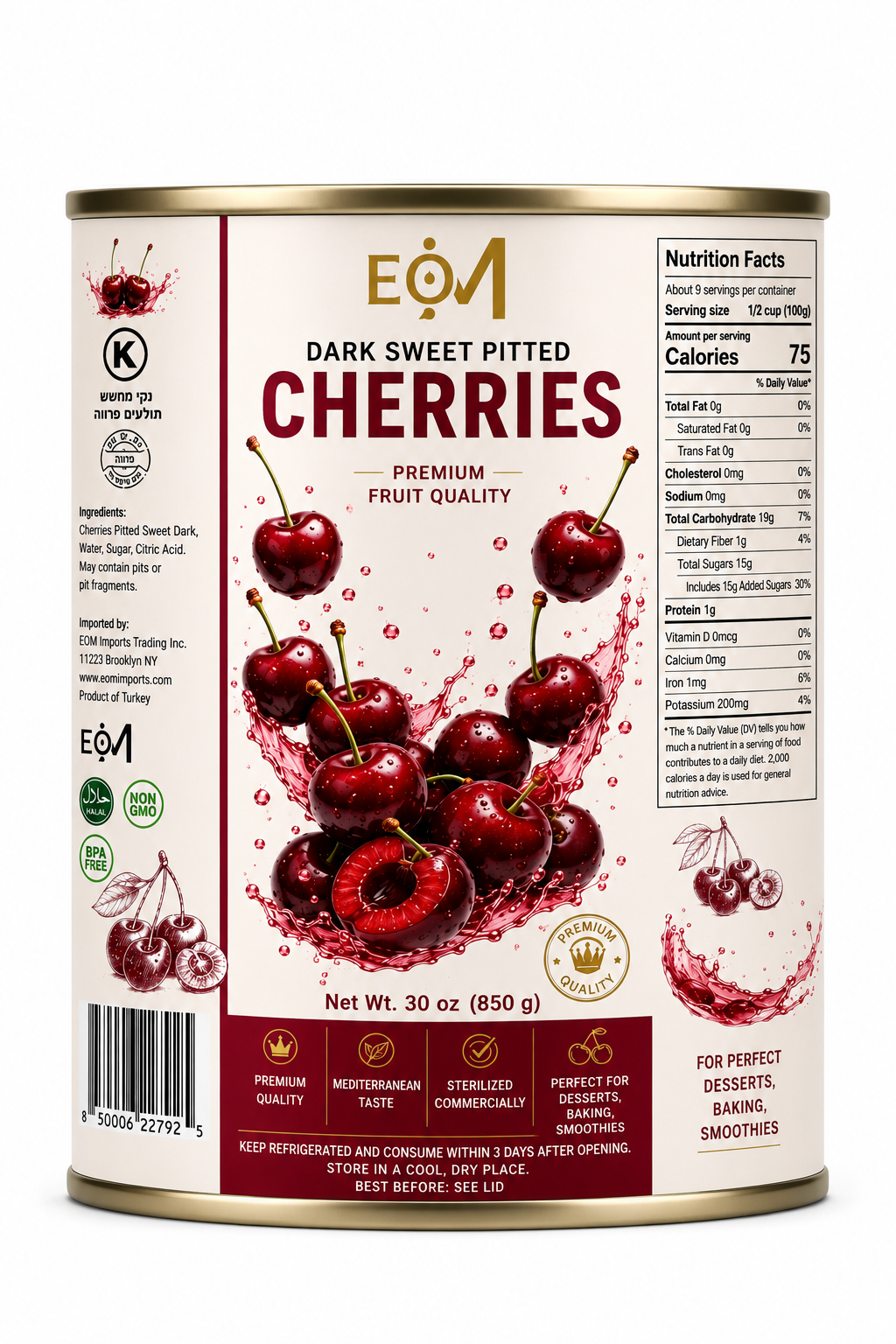 Dark Sweet Pitted Cherries